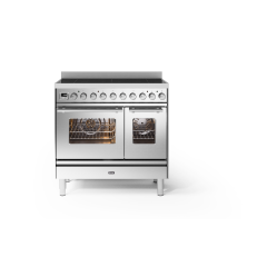 Ilve PDI09WE3SS 90Cm Roma Induction Double Oven Electric Range Cooker
